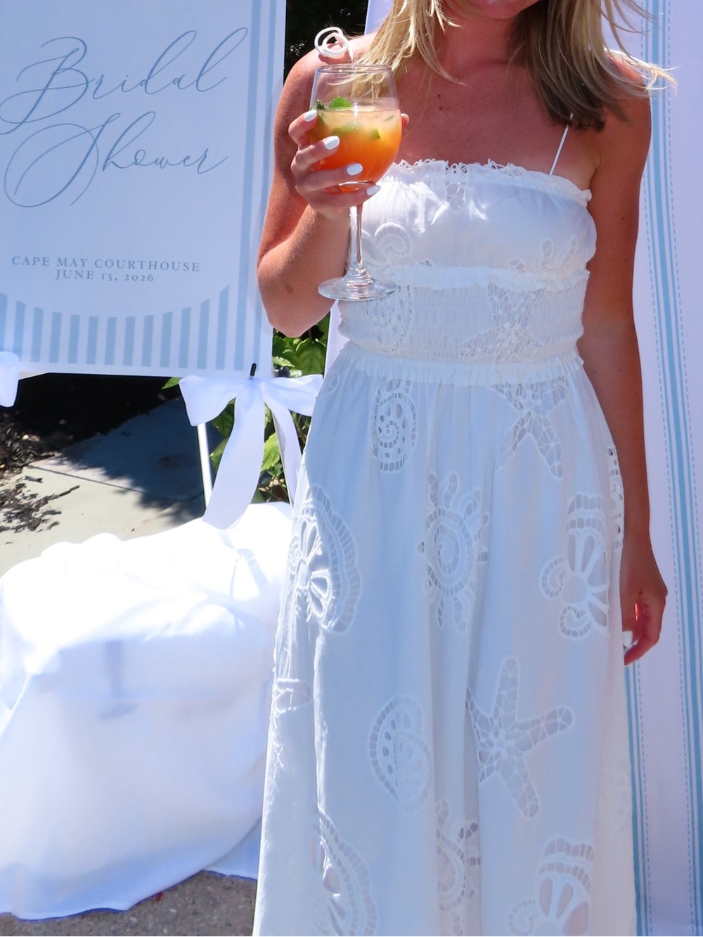 White Altard State Dress - thin strap sundress